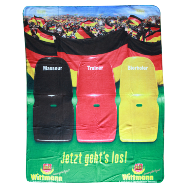 Wittmann Fleece-Decke "Jetzt geht's los"